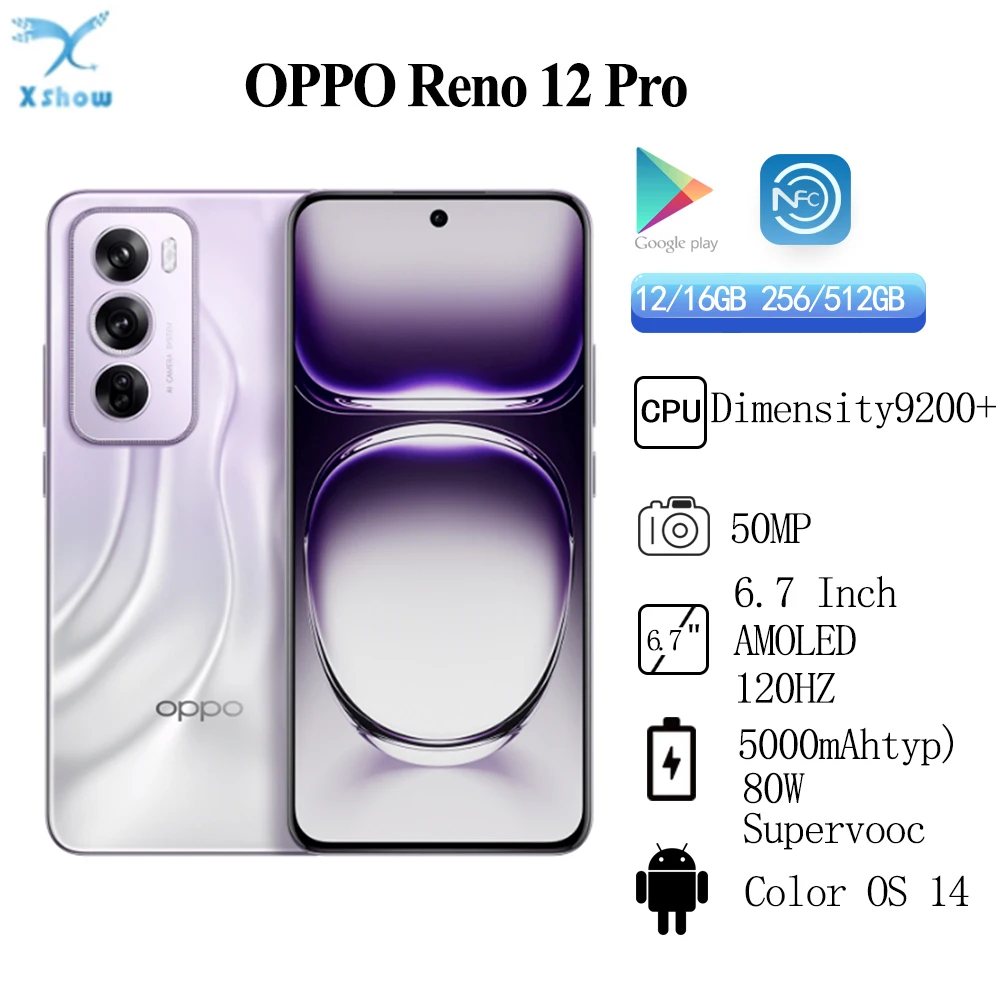 Original OPPO Reno 12 Pro Dimensity 9200+ Octa Core 6.7