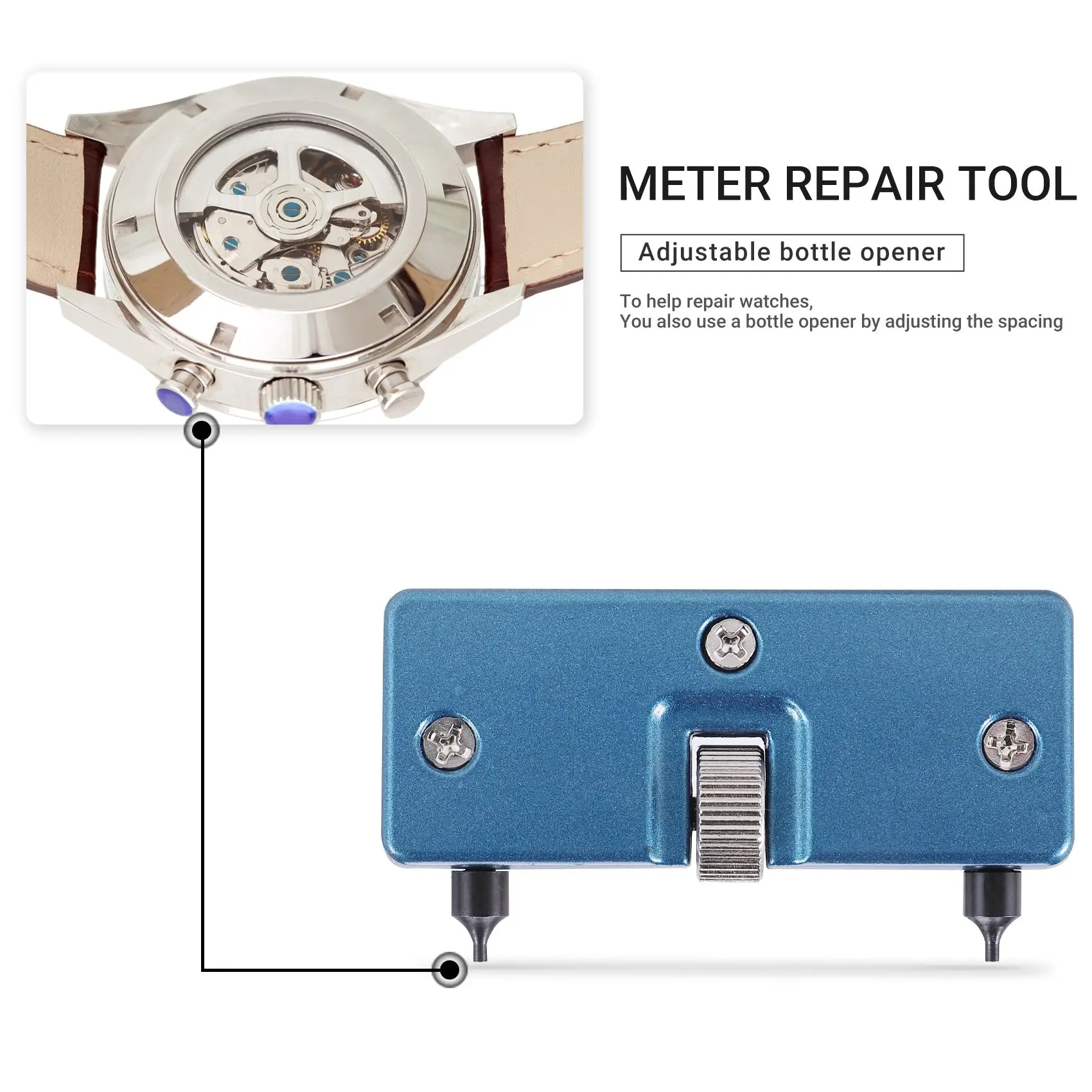 Horloge Back Case Opener Sleutel Remover Reparatie Tool