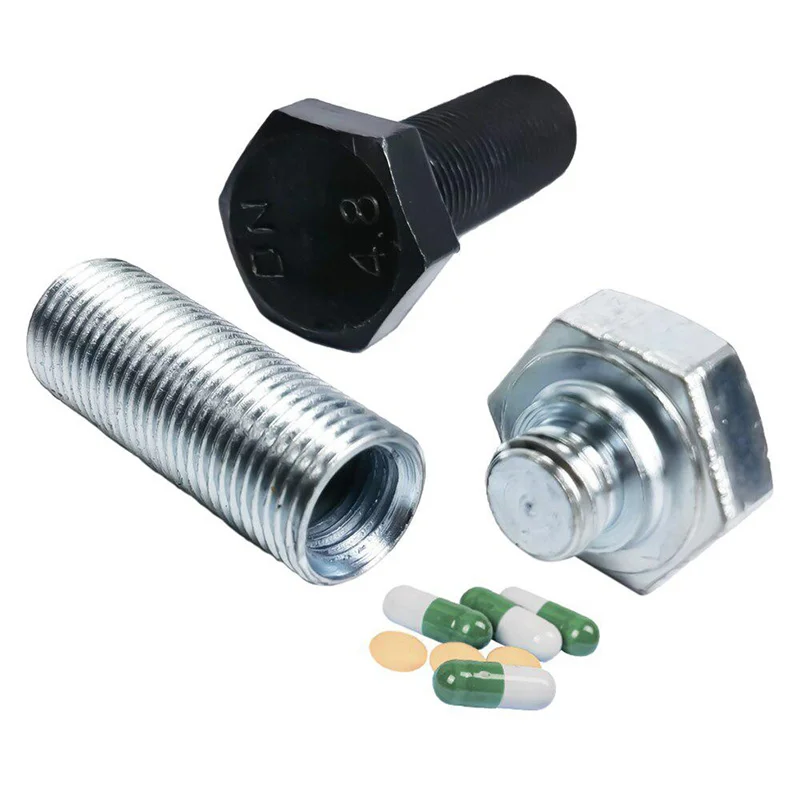 Metal Screw Bolt Storage Cash Money Hide Stash Safe Diversion Container Box Hidden Secret Compartment for Cash Pill