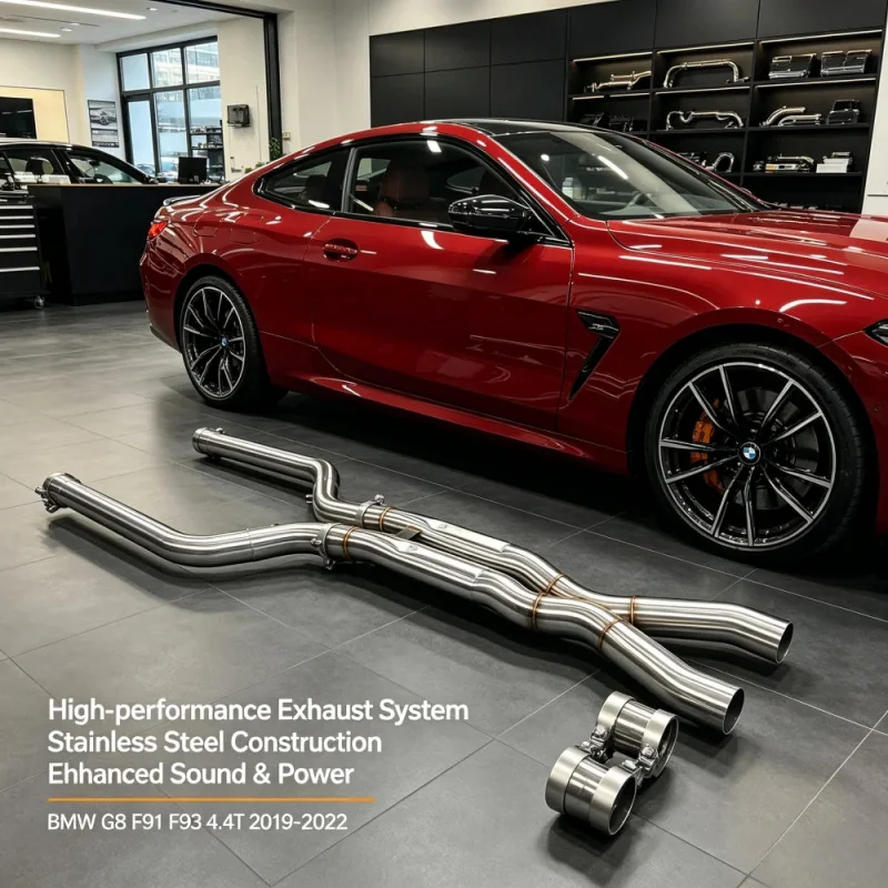 

OEM Car Exhaust System Middle Pipe for BMW M8 F91 F93 4.4T 2019-2023 Stainless Steel Muffler Performance Exhaust Pipes Mid Pipe