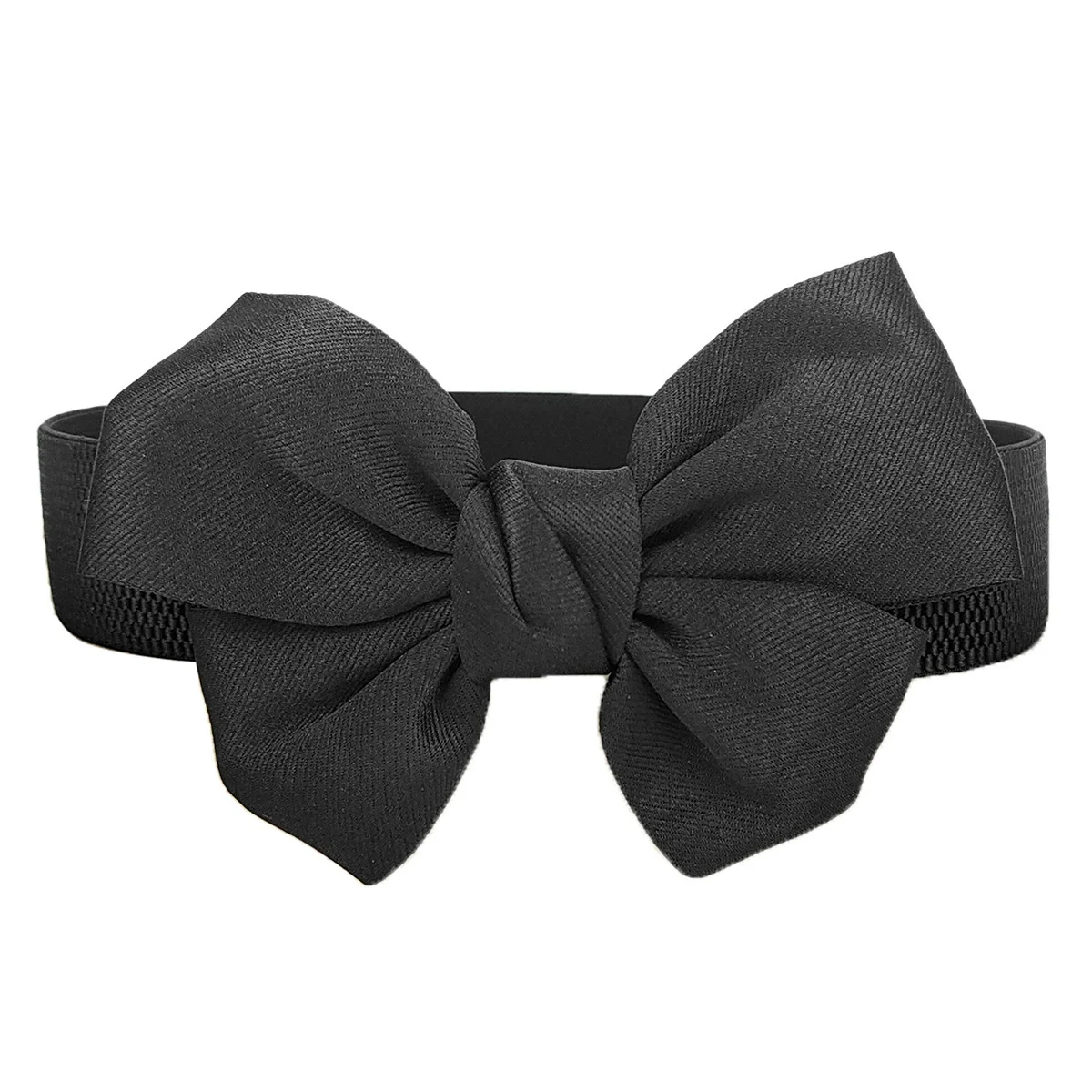 

Women's Fashion Big Bow Elastic Cummerbunds Female Dress Corsets Waistband Belts Decoration Wide Belt TB315