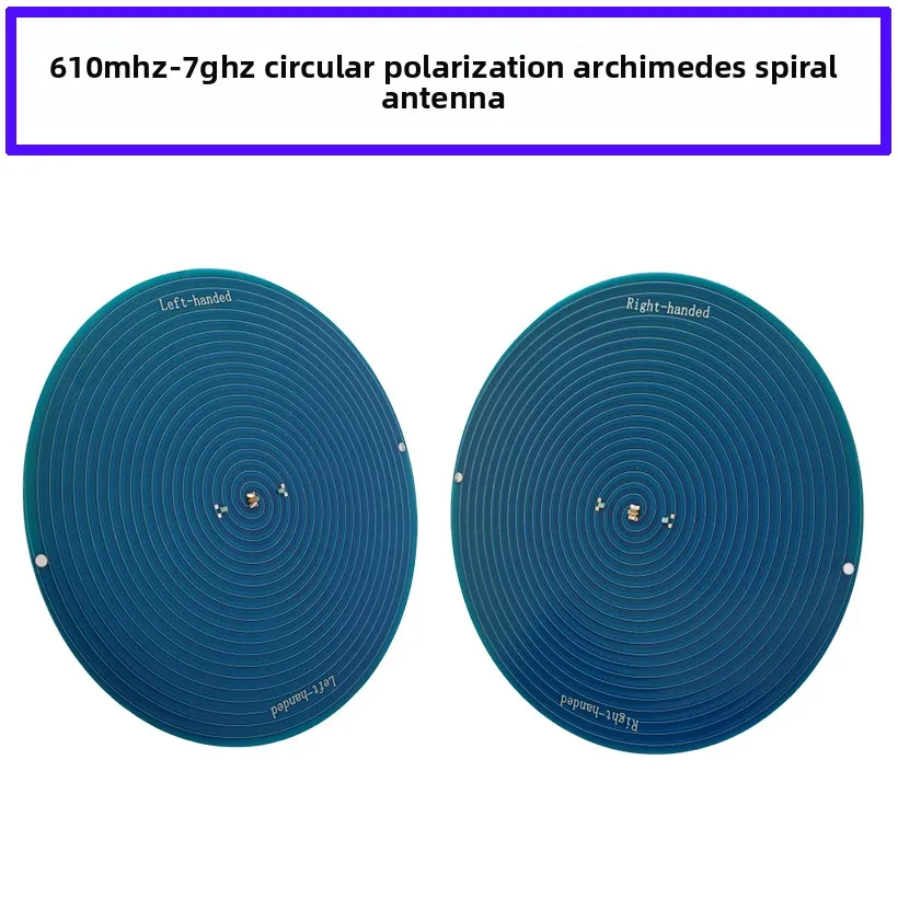 Archimedes Spiral UWB Antenna 0.6-7GHz Left & Right Circular Polarization Ultra Wideband Aerial for Wireless Communication