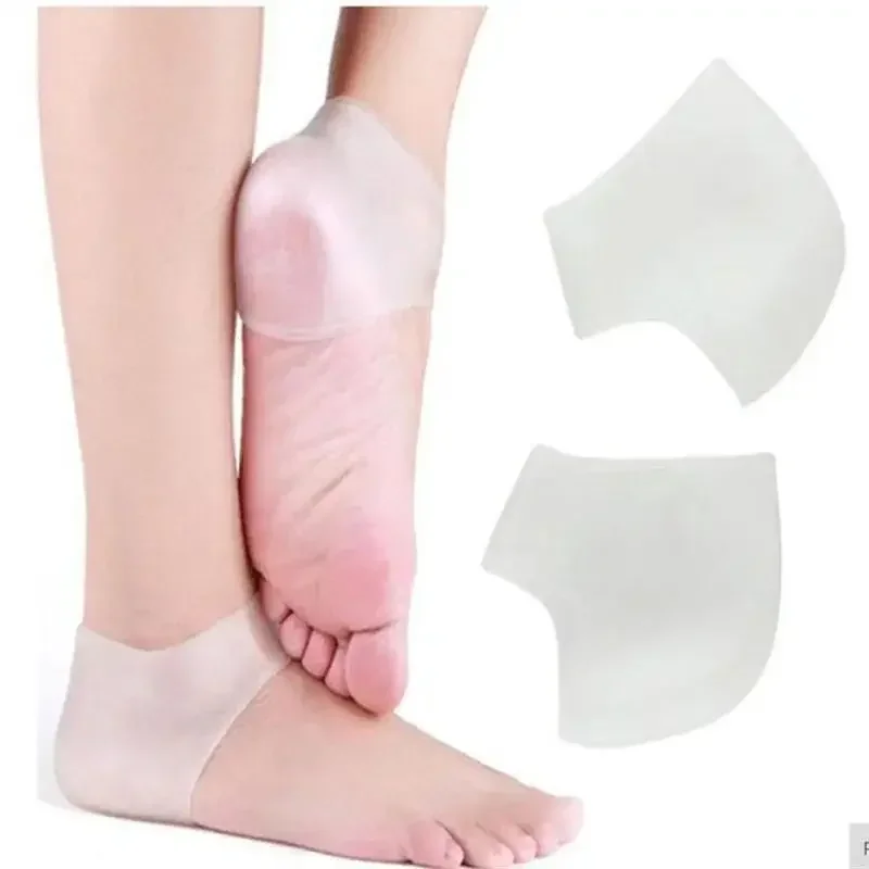 1 Pair Silicone Heel Protective Cover, Silicone Heel Cover, Moisturizing Gel Heel Socks