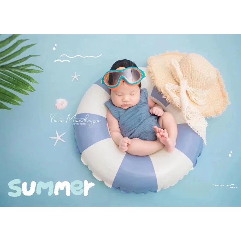 Neonato fotografia abbigliamento costume da bagno a tema luna piena fotografia puntelli abbigliamento per bambini fotografia per bambini