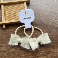 Lace Bow Scrunchie Kids Hair Tie Fashion Versatile Ponytail Band Elastic Hair Accessories for Girls - Image 6
