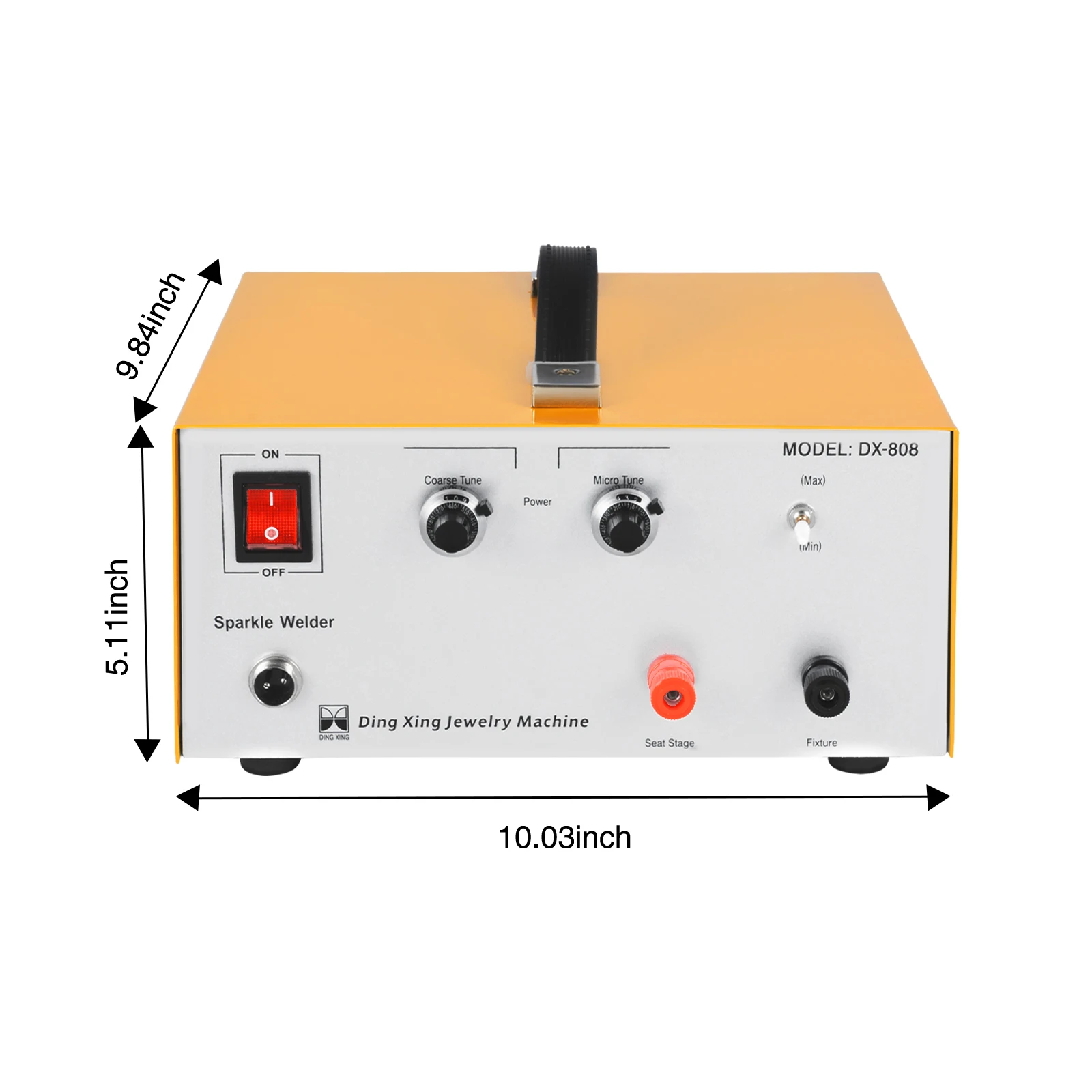 Jewelry Welder, Spot Welding Machine, 80A Portable High Precision 110V Yellow Plasma Handheld Gun for Gold Silver Palladium Platinum Jewelry