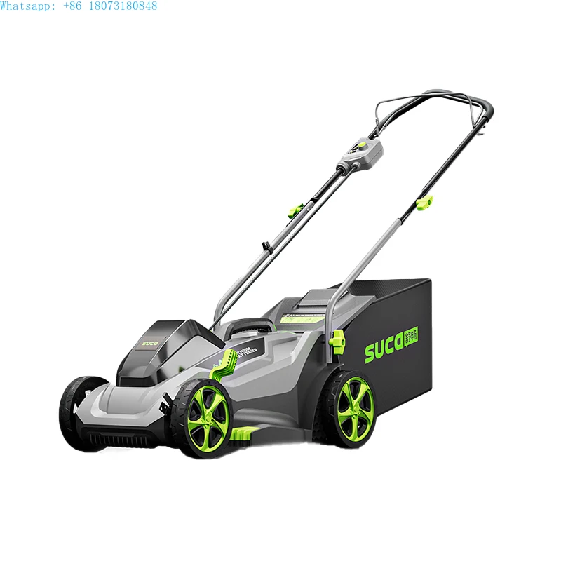 Battery powered 40V electric grass lawn mower 7 raisd equipment battery driven lightweight cordless push mower