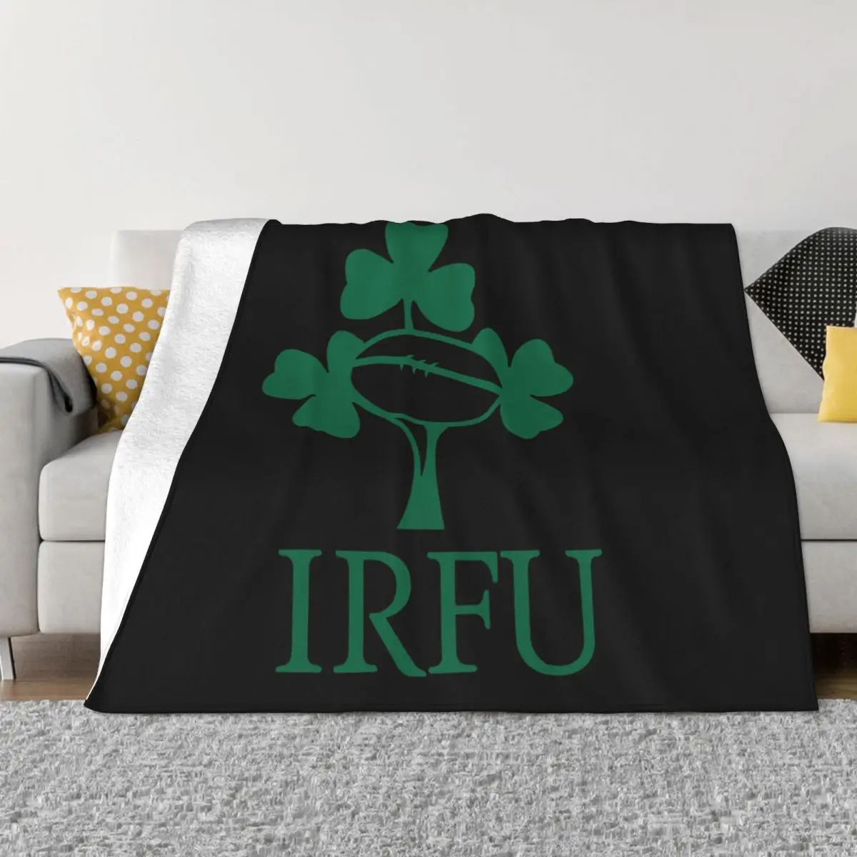 

Ireland Rugby TEAM Blankets Soft Warm Flannel Throw Blanket Cover for Bed Living room Picnic Travel Home Sofa