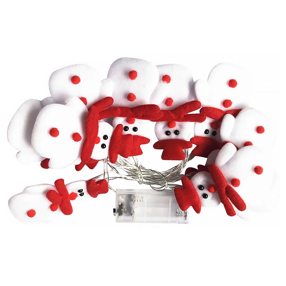 

Christmas Snowman String Lights Party Decor Decorate Holiday Decorations Decorative Lamp Beads Led