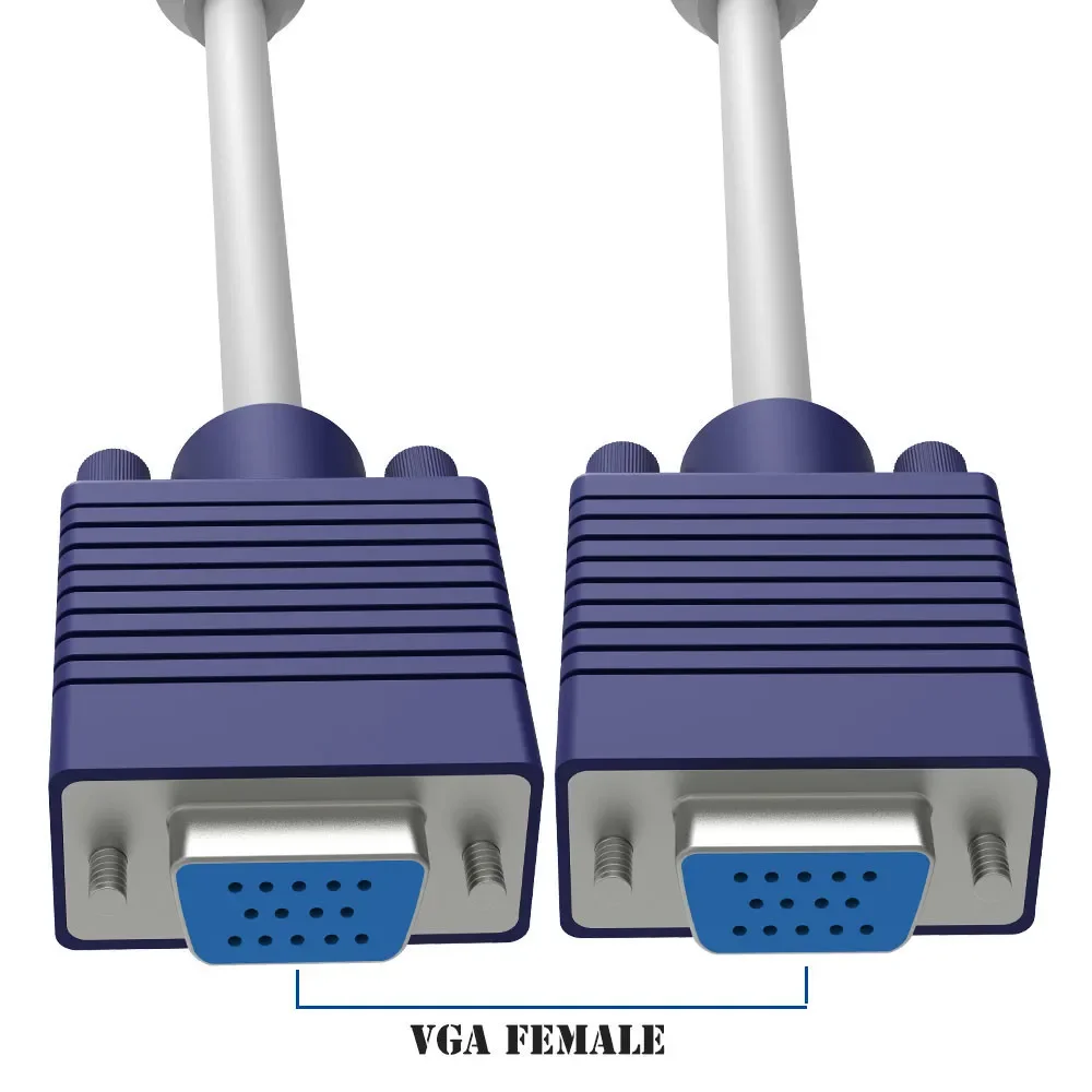 VGA Monitor One Point Two One Point Two VGA3 + 6 Vga 1 Male To 2 Female Cable Extension Cable Monitor Y Splitter with A Nut