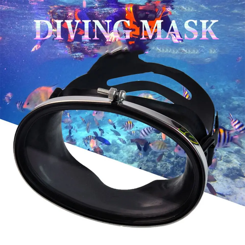 Máscara de buceo ovalada de verano, lente de vidrio templado clásica, máscara de pesca submarina, snorkel, gafas de buzo subacuático HD