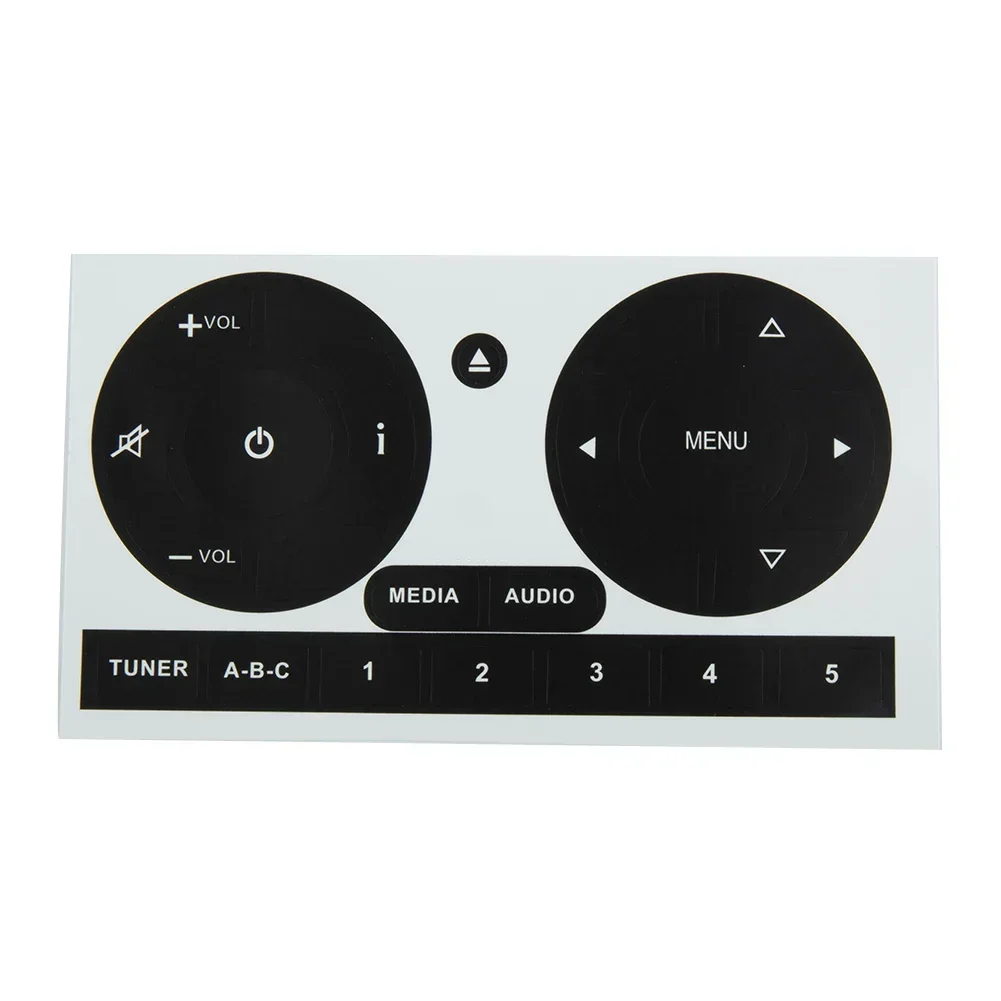 1set Car Stickers Radio Stereo Worn Peeling Button Repair Kit Black PVC Front Decals For Interior Accessories