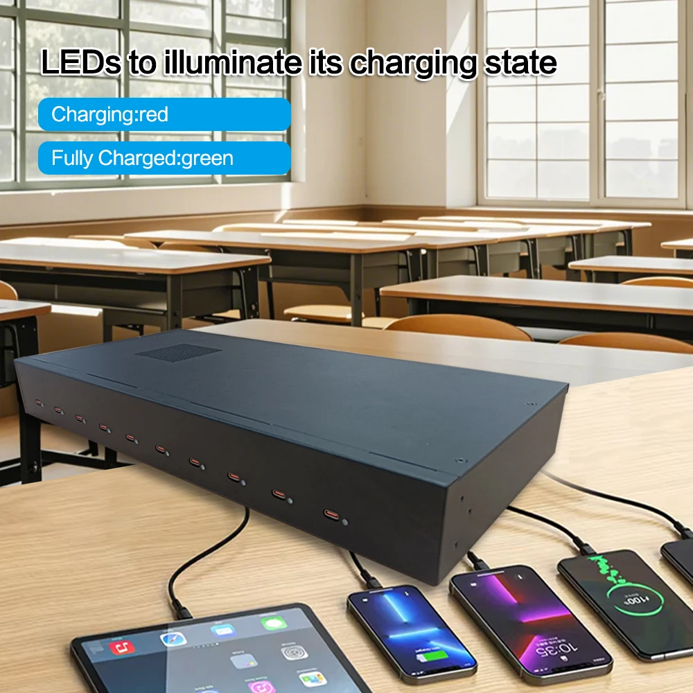 NEW Sipolar EU AU US PLUG C-105PD Metal High Power 10 Ports 600W Power Adapter Built in 65W PD