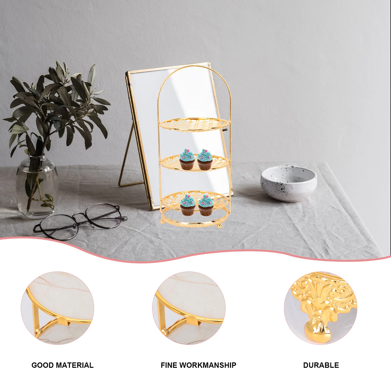 

1pcs Sweet Treats Stand Cake Display Rack For Desserts Fruits Snacks Serving Tray Party Wedding Baby Shower Afternoon Tea