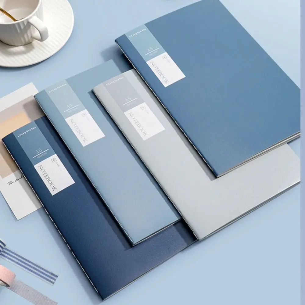 4Pcs Thickened A5/B5 Notebook 36 Sheets Time Management Notepad Horizontal Line Inner Page Flip Over Design Exercise Book