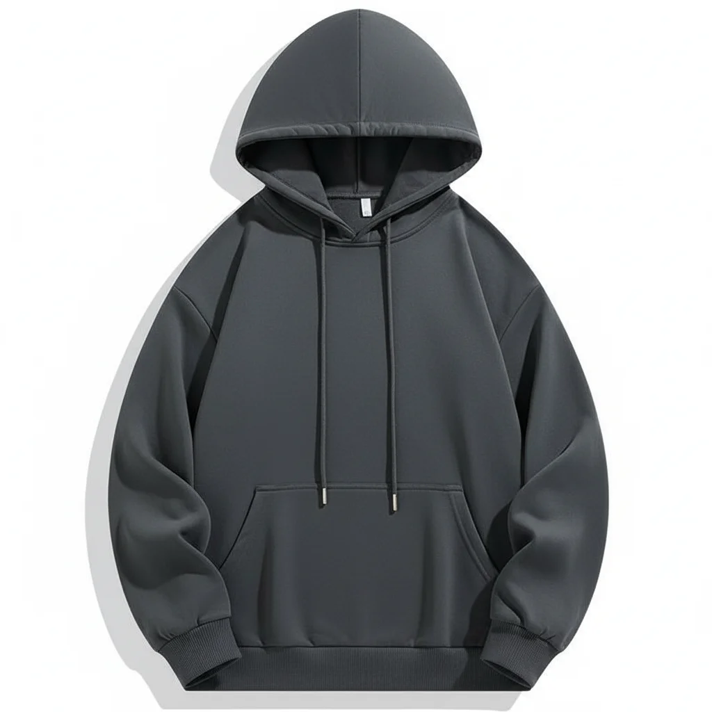 حجم كبير الرجال هوديس أسود رمادي البلوز الخريف الشتاء طويلة الأكمام بلوفر قطني 5XL 6XL 7XL 90-180 كجم ملابس كبيرة الحجم #4