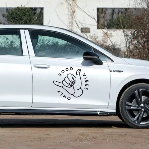 Cute Only Good Vibes Camper Car Stickers Van Caravan Surf Decor Decals Vinyl Accessories