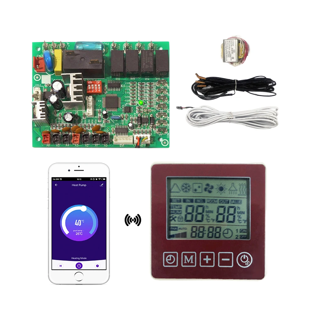 Domestic Heat Pump Controller Air Source Water Heating Tuya Wifi Heat Pump pcba Control Board