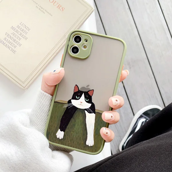 Verschiedene Katzen-Handyhüllen für iPhone 17 16 15 13 12 11 14 Pro Max Mini 14 Plus Shell 16 Plus X XS XR Stoßfeste Rückseiten-Cover – Detail 2