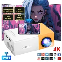 YG300 MINI Projector: Smart 4K/1080P LED Beamer | Portable 3D Home Cinema, Laser TV Projector w/ HD Port | Movie Entertainment