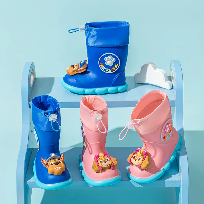 PAW Patrol bambini stivali da pioggia neonati maschi ragazza EVA antiscivolo Outdoor Cartoon Dogs RainFashion Toddler Kids Outdoor Waterproo Boots