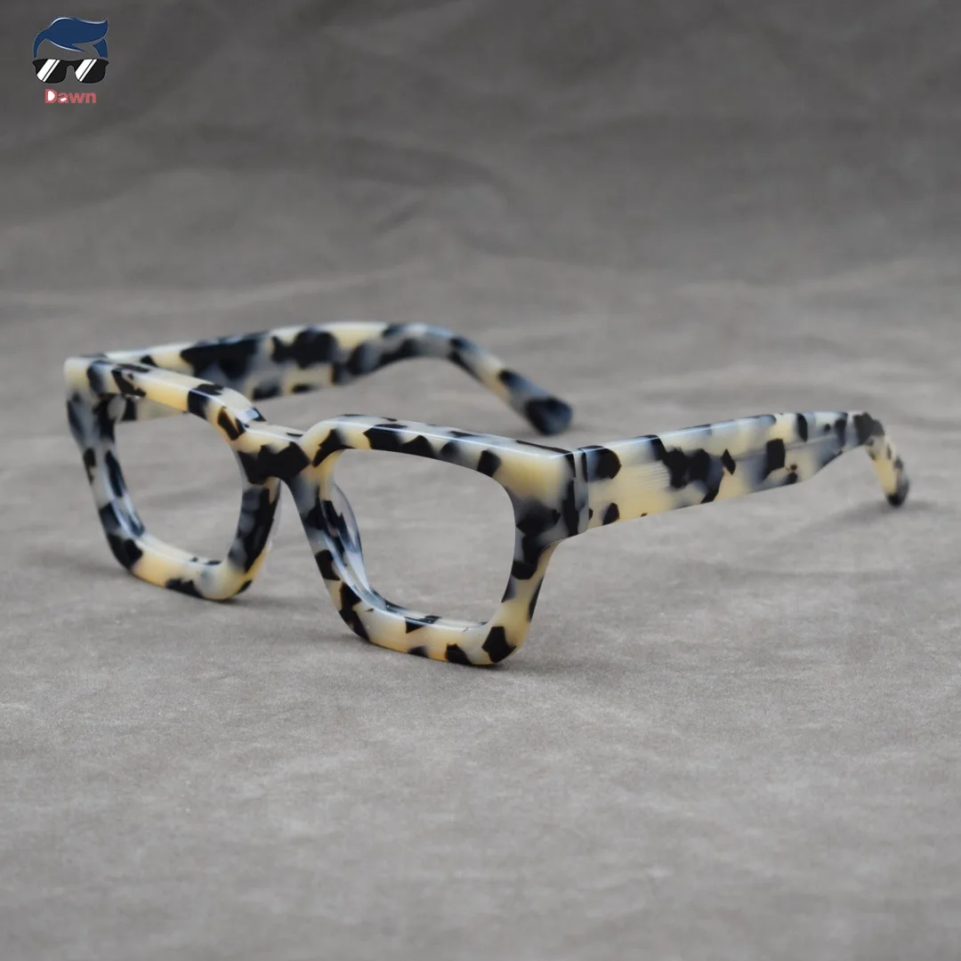 

High-Quality Vintage Acetate Frames – Unisex Thick-Frame 3D Design, Fits Prescription/Reading Lenses