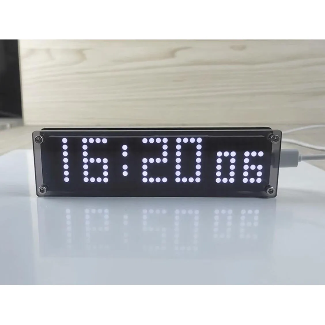 Imagem -05 - Rede Wifi Relógio Temporizador com Display Digital Relógio Matrix Ponto Vermelho Azul Verde Tempo Branco Esp8266