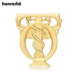 Hanreshe Occupational Therapist Medical Brooch Caduceus Snake Pin for Doctor Nurse Nursing Student Backpacks Lapels Badges