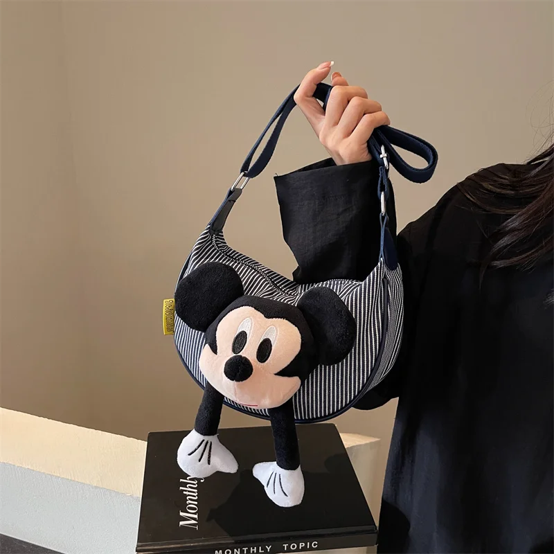 حقيبة كروس نسائية جديدة بحزام قابل للتعديل من ديزني ميكي دول، حقيبة عصرية عالية الجودة ومتينة ومتعددة الاستخدامات هدية للفتيات #1