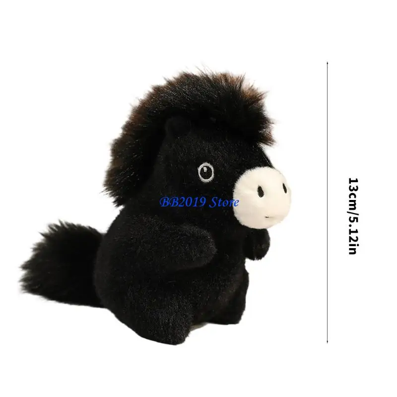 Q0KB Zachte pluche paardenknuffels Paardenpop Bed Companion Comfort Toy voor jongensmeisje