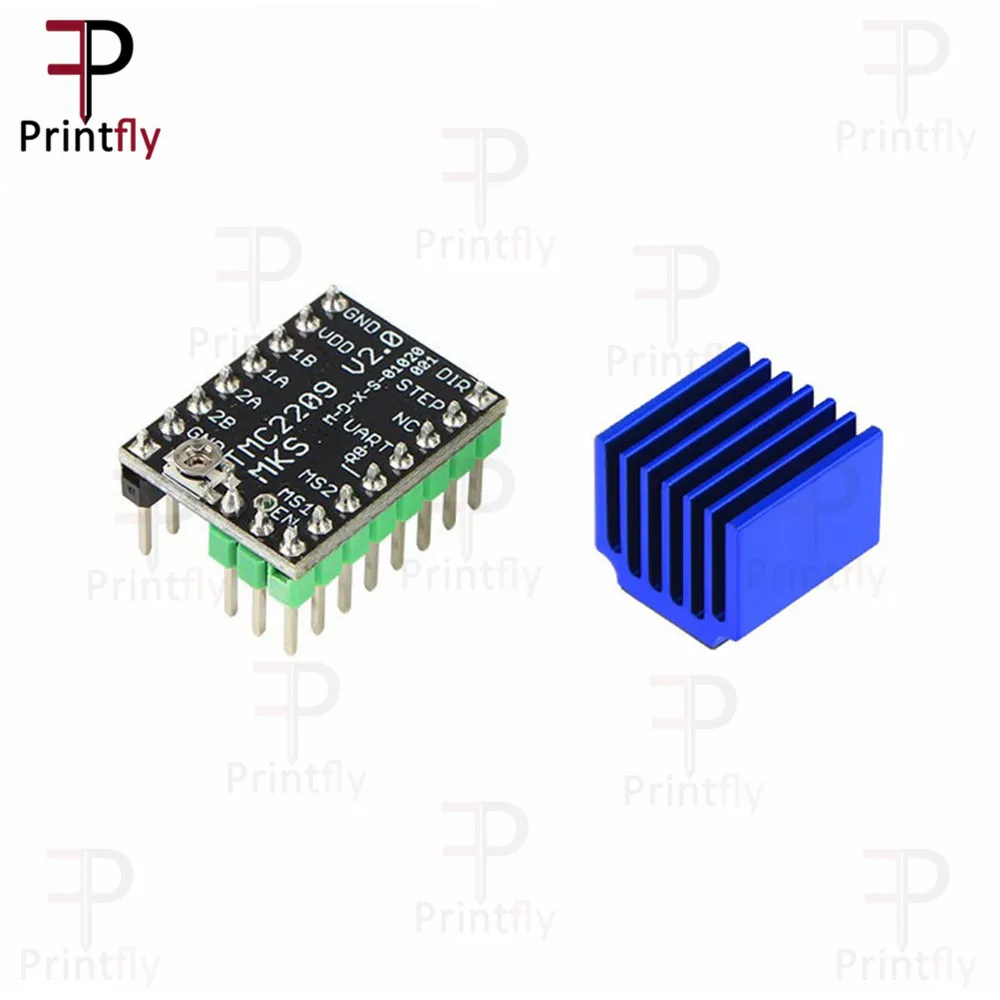 Aksesori Printer 3D Printfly TMC2209 Motor Stepper Drive Ultra Senyap Arus Tinggi Subdivisi UART Mode 256