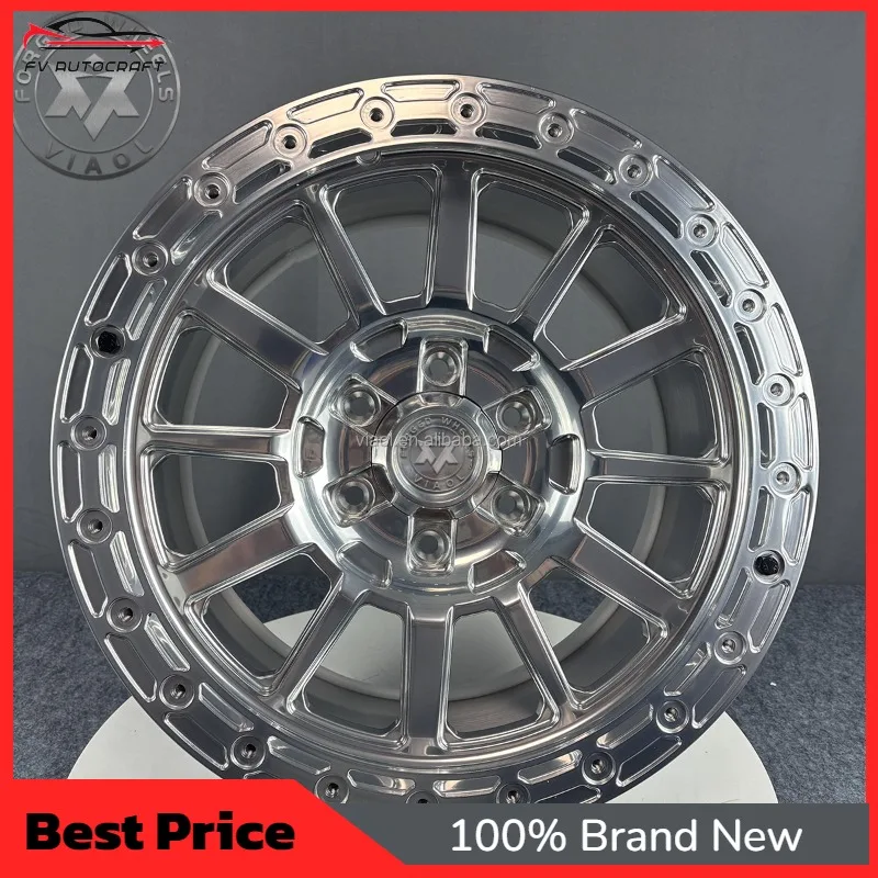 【2026】Viaol 6061-T6 Forged Aluminum Offroad Wheels 18x9 Simulated Beadlock Customizable Color Logo Pickup Truck 6*139.7 6*135 5*