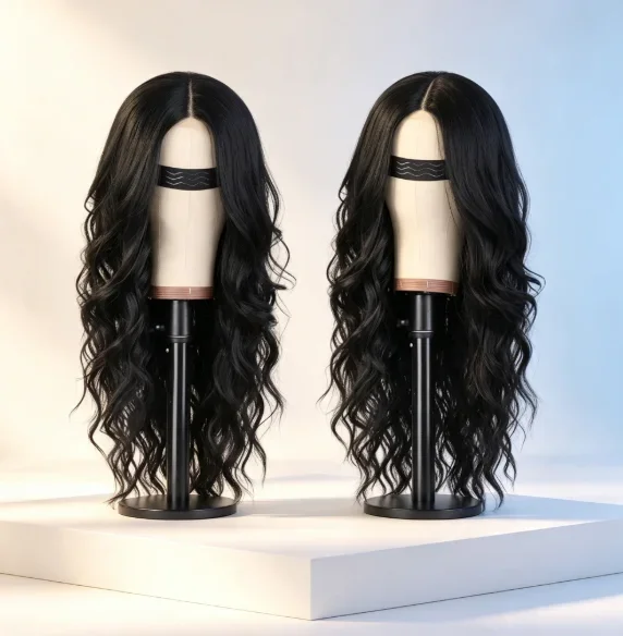 2026 Fashion synthetic fiber big wave long curly hair wig female stroke chemical fiber high temperature silk wig full head set