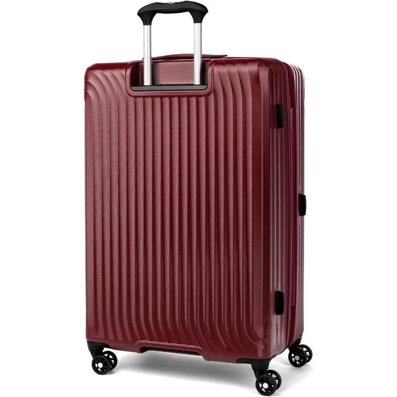 Maxlite Air Hardside Expandable Checked Luggage, 8 Spinner Wheels, Lightweight Hard Shell Polycarbonate Suitcase, Cabernet