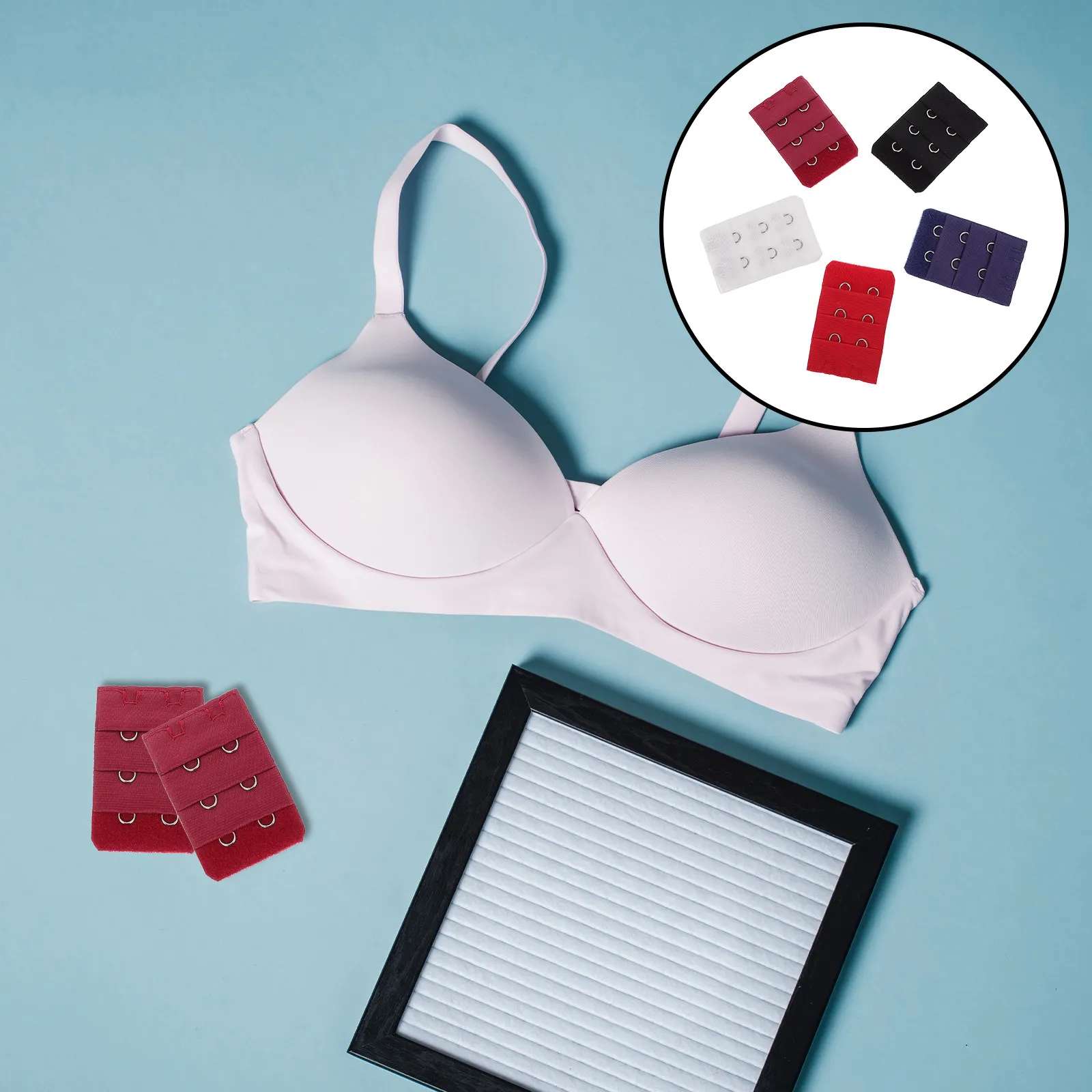 

20Pcs Bra Extenders Women Bra Extension Hooks Narrow 3 Rows 2 Buttons Comfortable Brassiere Extenders for Bras Pregnancy Weight