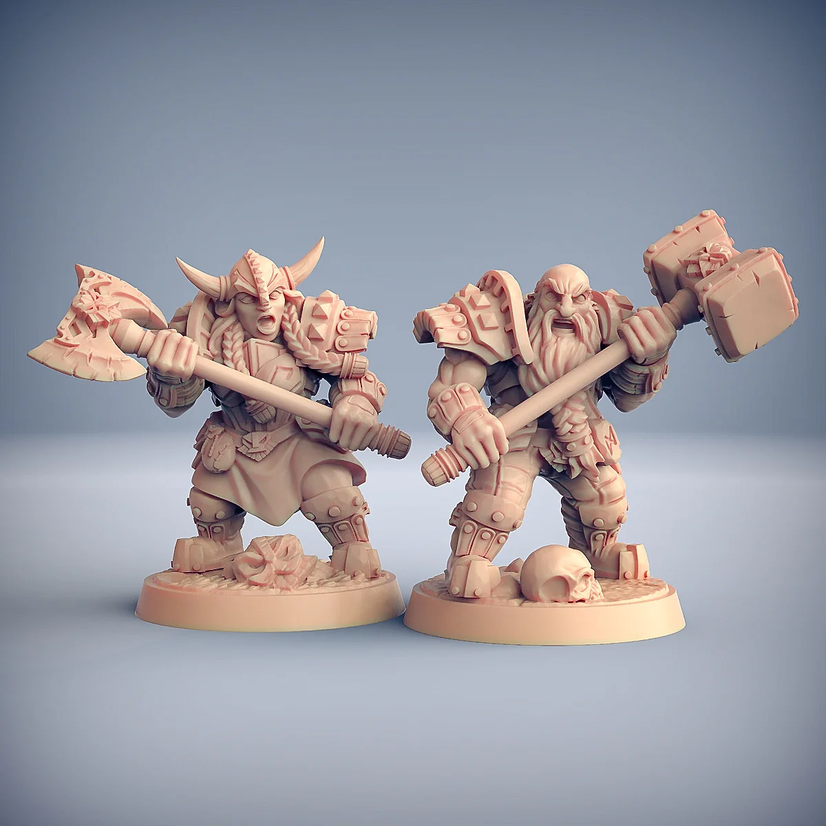 3D Printing Microscopic Models 【 Mountain Dwarf 】 Griffon Lord Defender Minstrel Warrior Dnd Board Game Piece Model