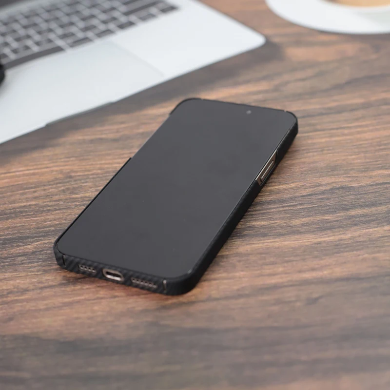 YTF-Włókno Węglowe do Etui na iPhone 16 14 Pro Max 13 z Obsługą Magsafe, Pokrowiec Magnetyczny z Włókna Kevlarowego Aramidowego do iPhone 15 Pro/17 Pro — zdjęcie produktu 6
