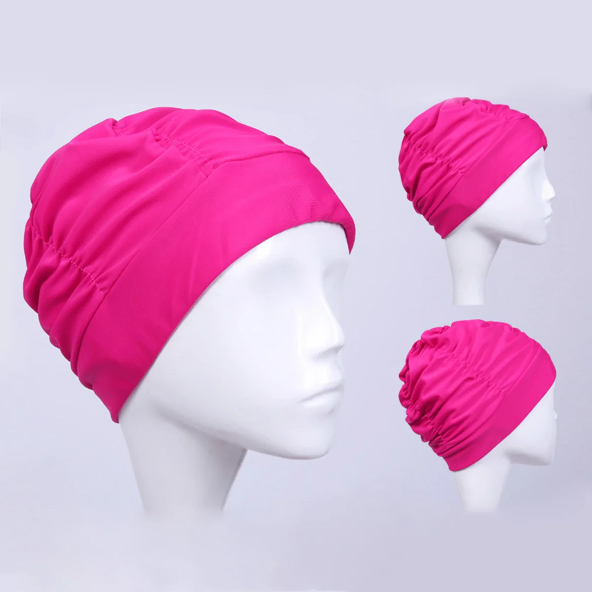 قبعة سباحة ممتازة خفيفة الوزن ومطويات مقاومة للماء لحماية الأذن من أجل السباحة، قبعة سباحة Royalblue سريعة الجفاف للنساء للمياه