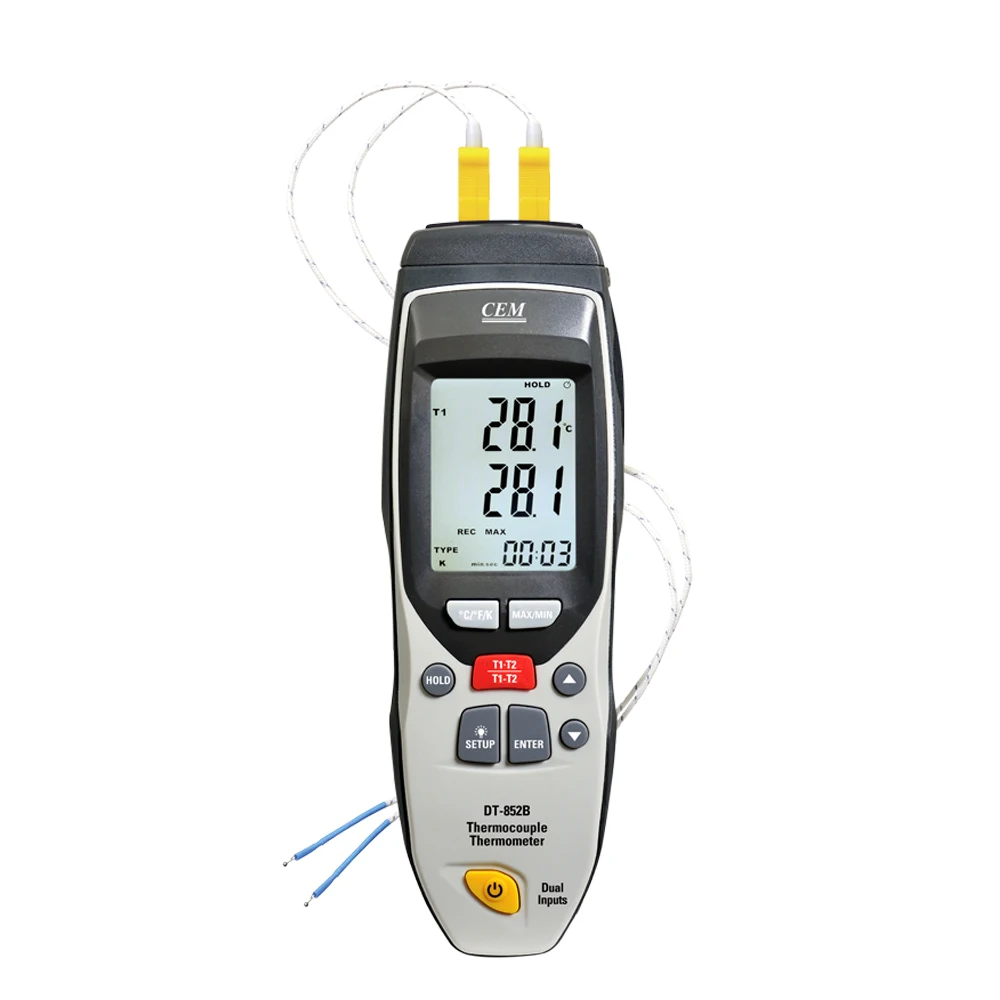 

Professional Digital Thermocouple Thermometer DT-852B Type K/Type