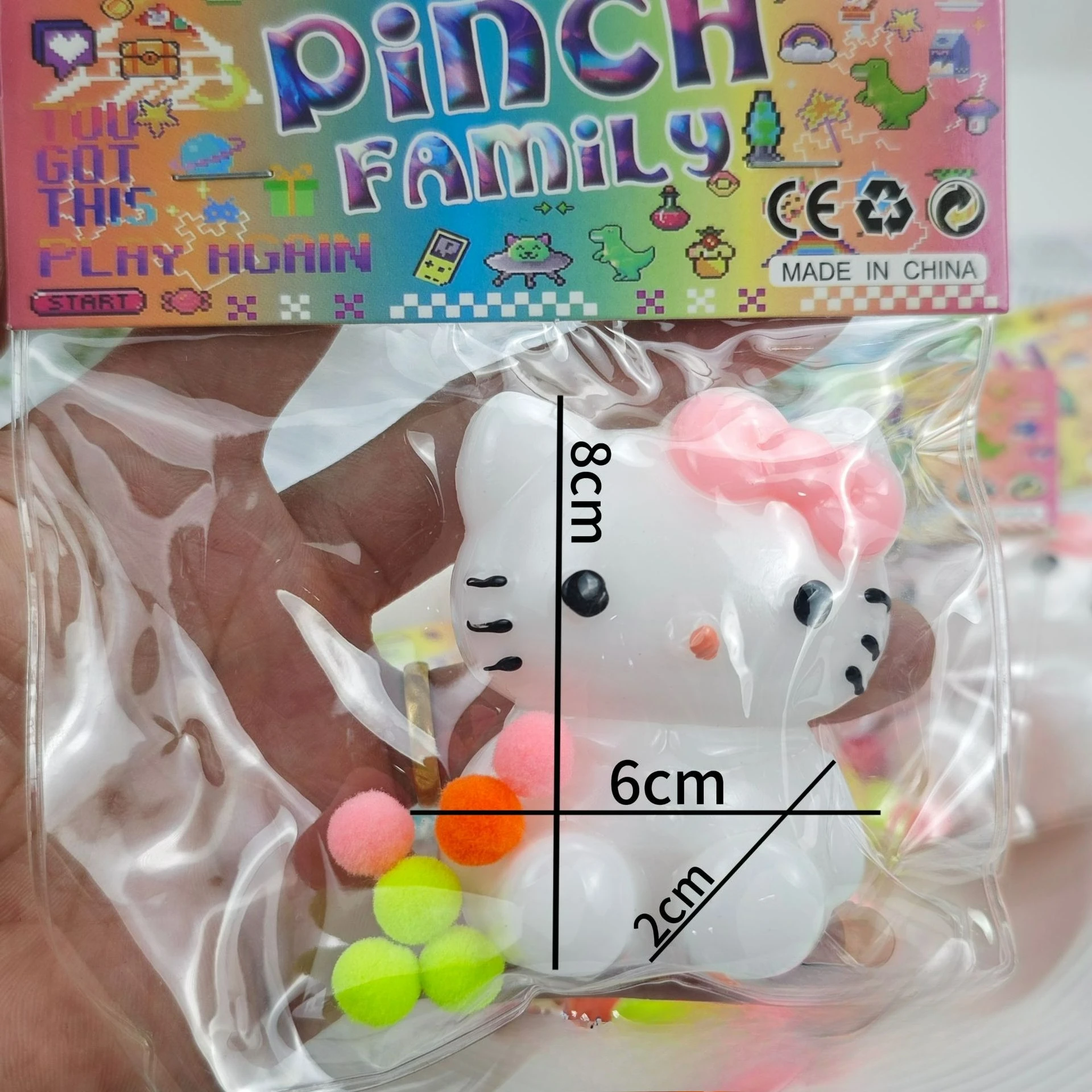 Sanrio Hello Kitty Squeeze Dezelfde grensoverschrijdende buitenlandse handel Ontluchting Stress Relief Squeeze Schattig huisdier Decompressie Speelgoed Kitty