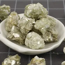 Natural Crystal Golden Yellow Mica Raw Stone Irregular Yellow Cluster Ore Specimen Mineral