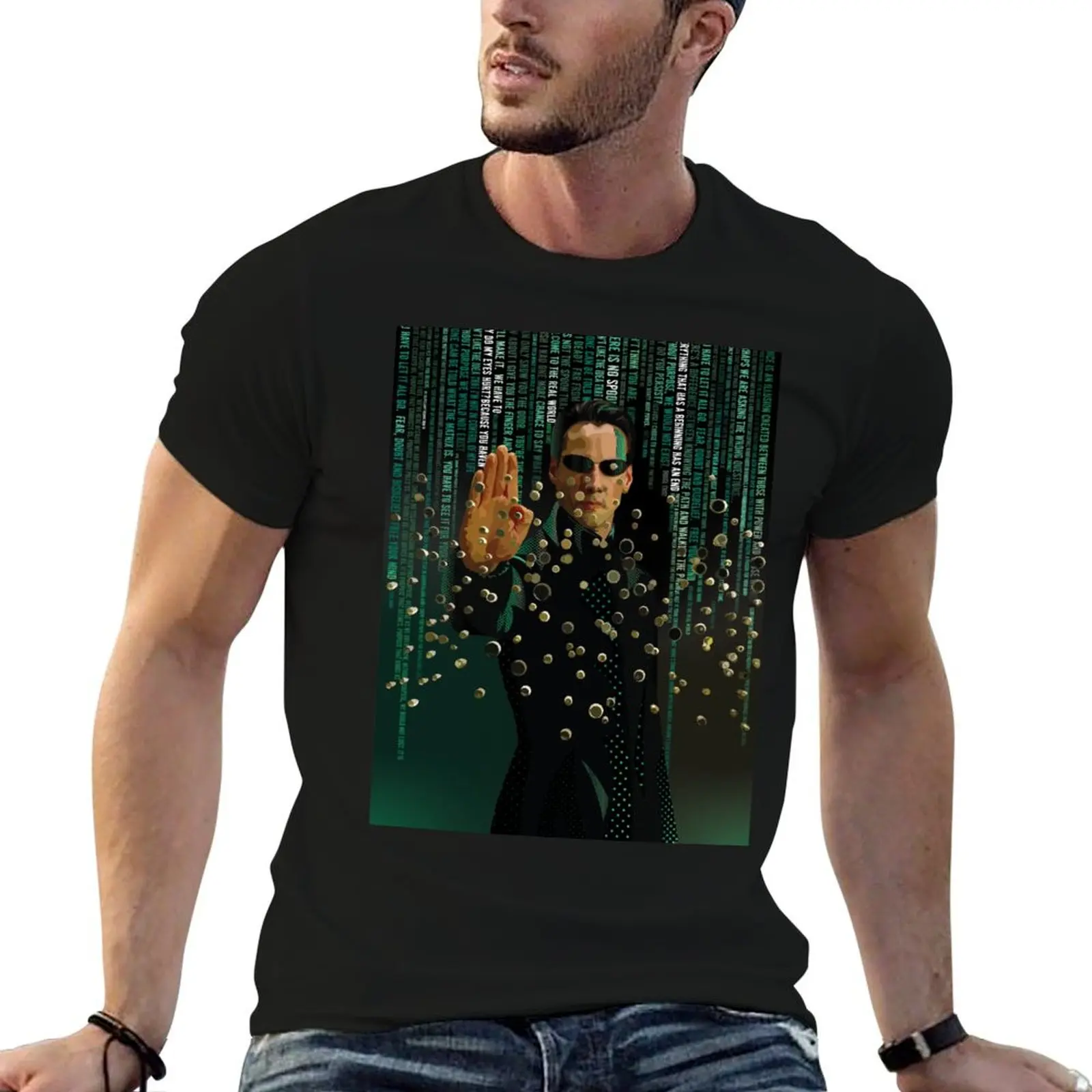 Camiseta masculina Neo, The Matrix, Matrix Quotes, camiseta essencial de algodão, camisetas para homem, pacote de camisetas de algodão