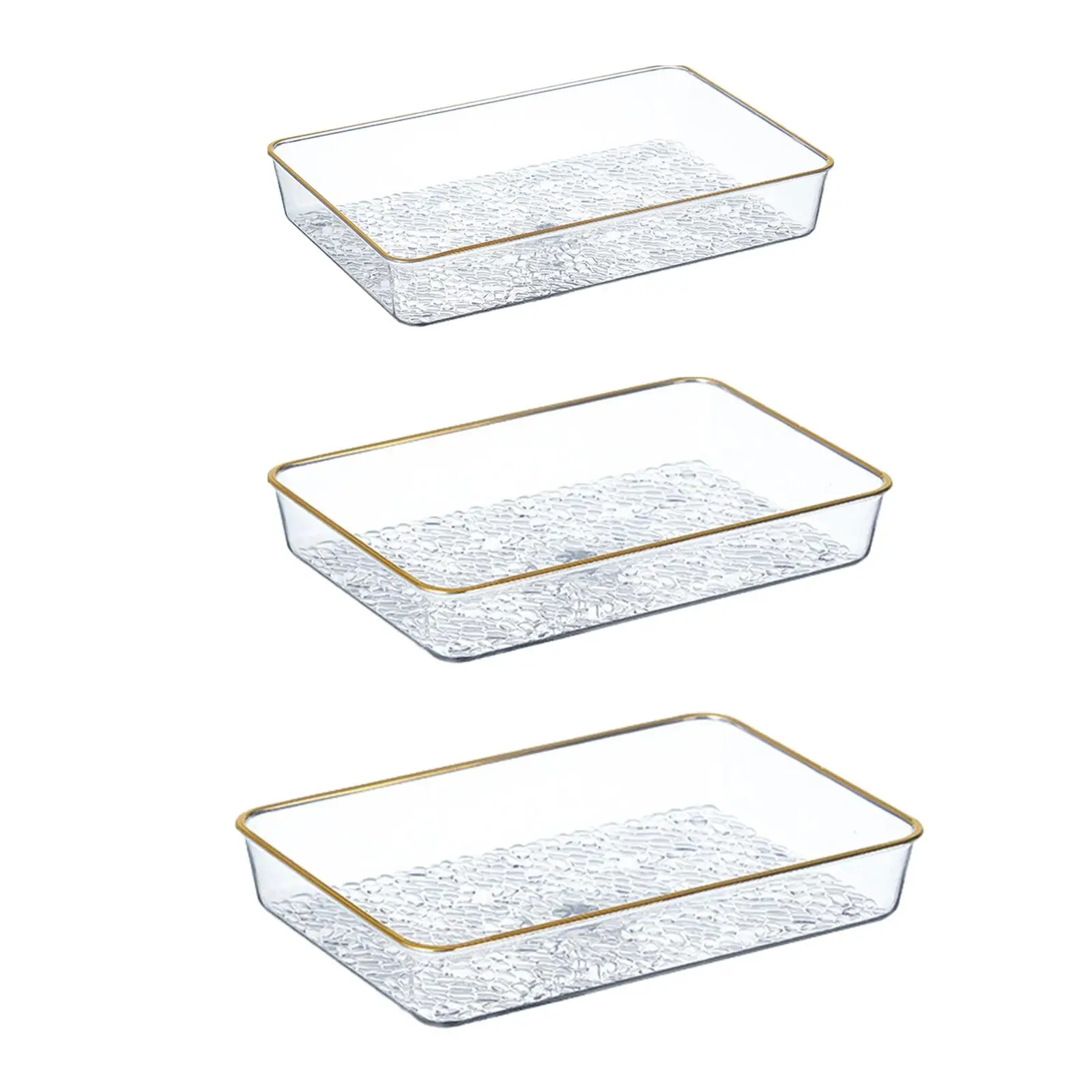 Rectangle Serving Tray Serving Container Countertop Organizer for Countertop Vanity Tray Kitchen Tabletop Dessert Fruit Veggies