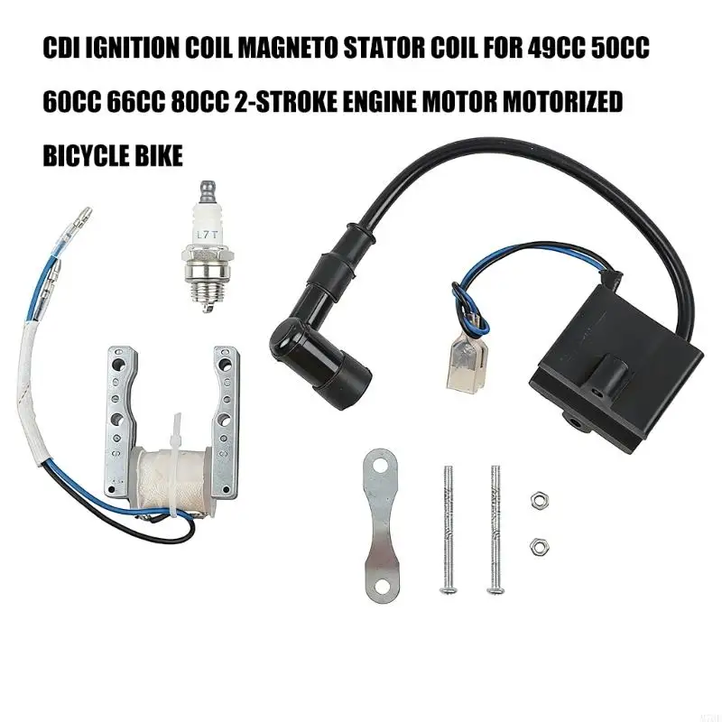 M76E Universal-Motorrad-Zündspulensatz mit robuster Metallkonstruktion für 49 66 80 2-Takt – Detail 6