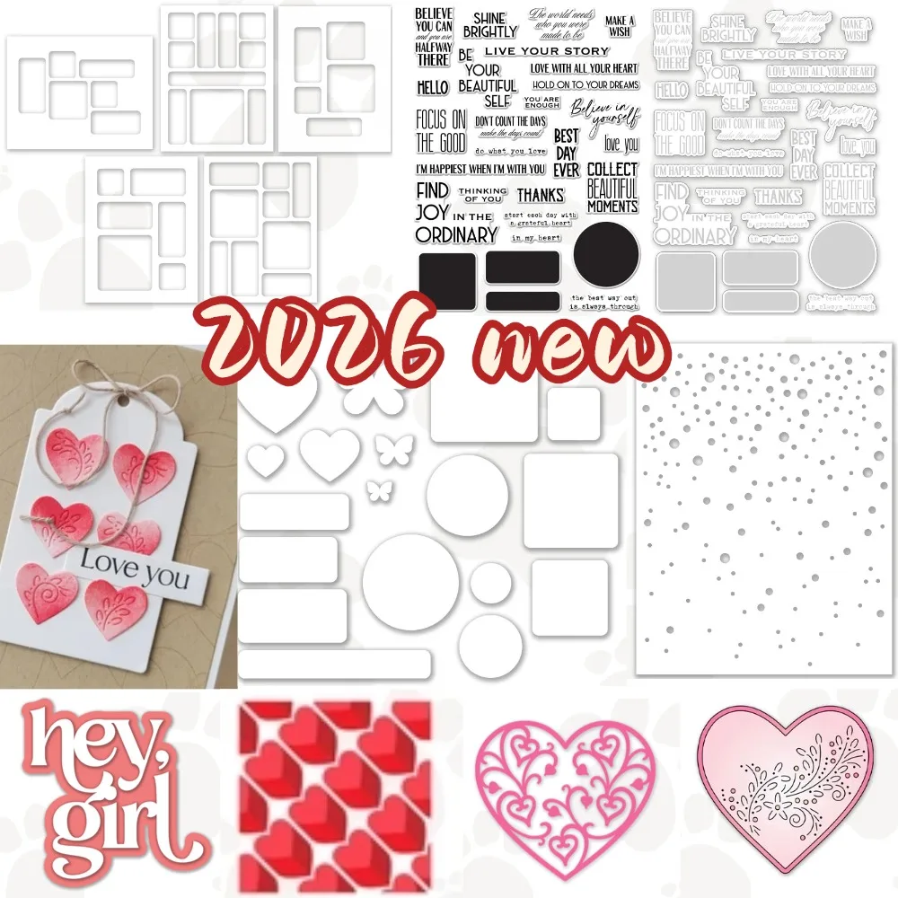 

Flourish Heart Stamp 2026 New Metal Cutting Dies For DIY Scrapbooking Crafts Maker Photo Album Template Handmade Decoration