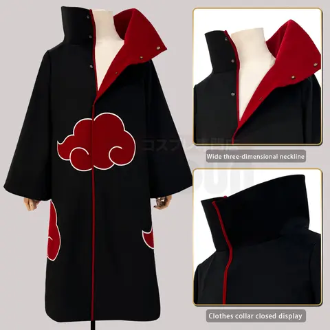HOLOUN Anime Uchiha Itachi Cosplay Costume Wig Embroidery Team Cloak Pain Konan Halloween Christmas Convention S-2XL
