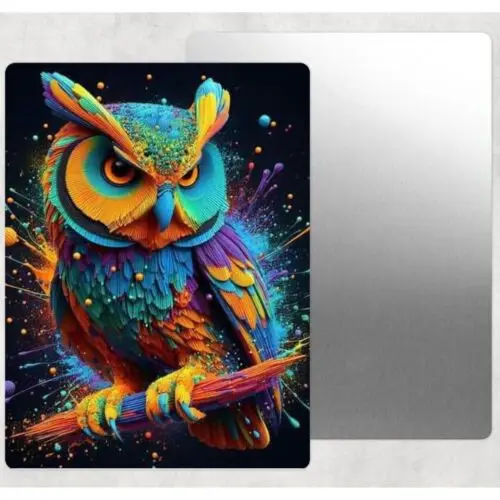 Owl Watercolor Tin Sign Door Home Wall Decor Metal-Aluminum-tin sign