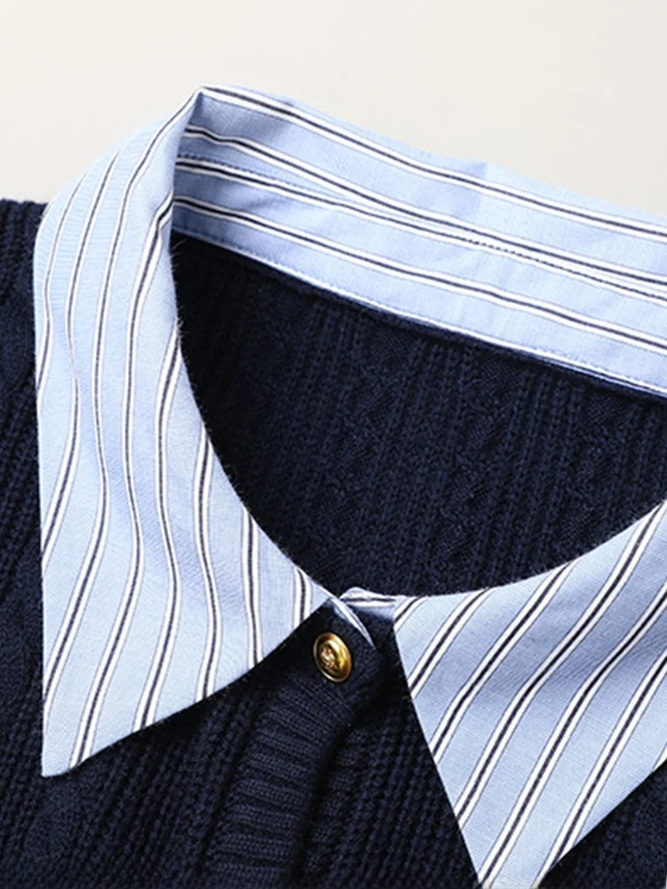 Original Tail Single Cárdigan de punto para mujer cuello ort irt Pretzel diseño de flores Otoño Invierno nuevo Sle Long Sve Po...