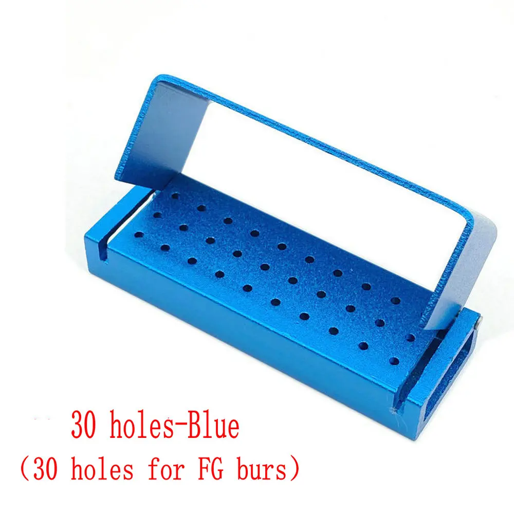 Scatola di disinfezione del blocco del supporto delle frese della fresa dentale di alluminio 6pcs Autoclave 30 fori