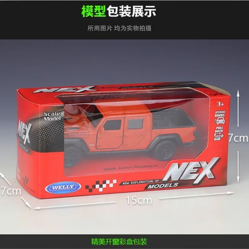 WELLY 1:36 2020 Jeep Gladiator Diecast Toy car Fuoristrada Modello In Metallo Tirare Indietro Auto In Lega di Auto Per Il Regalo Dei Bambini B618